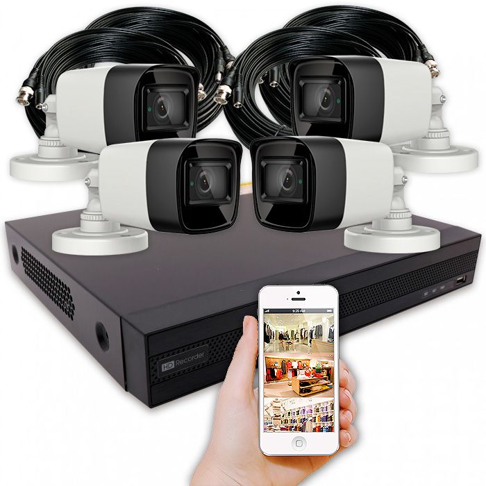 Kit VideoVigilancia Movil 2 Camaras De Seguridad CCTV EPCOM XMR K2CHXMRS HD  - IP - Gran Angular - Vision Nocturna - Cloud App - Soporta Disco Duro 1TB